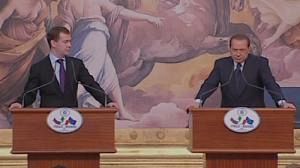 Rencontre Berlusconi Medvedev sous le signe de l‘énergie