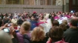 Woman floors Pope at Rome Christmas mass