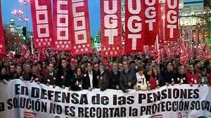 Pension protests in Spain