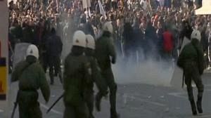 Manifestation contre le plan d’austérité Grec