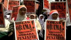 Manifestation anti-Obama en Indonésie