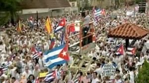 Mass protest in Miami for Cuban political prisoners