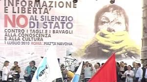 Italie : manifestation des journalistes contre la loi “bâillon”