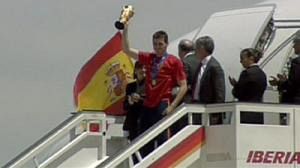 A right royal welcome for the Spanish football team