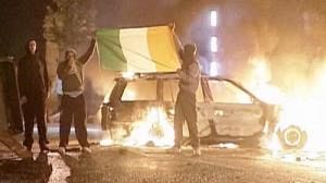 Nationalist rioters clash with police in Belfast