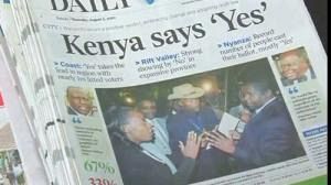 La nouvelle Constitution en passe d‘être adoptée au Kenya…