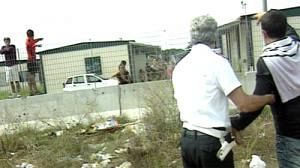 Tension rises around a roma camp in Italy