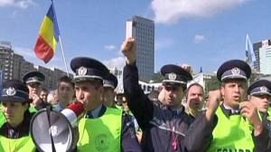 Romanian police protest over salary cuts