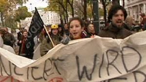 Los universitarios austríacos vuelven a echarse a las calles