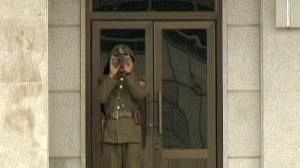Korean border troops exchange gunshots