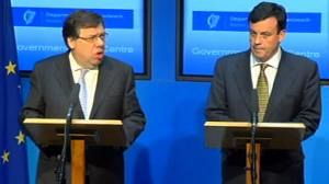 Ireland will take bail-out and restructure banks