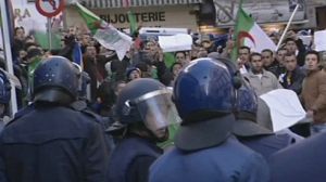 Algerian protest march stopped