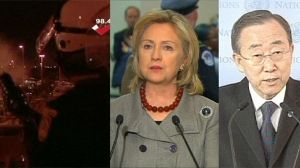 Clinton urges Bahrain to allow peaceful protests