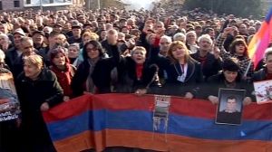Armenian protesters call on government to go