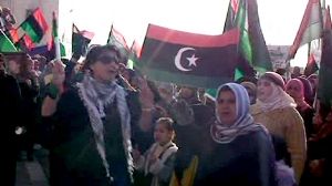 Benghazi rally thanks coalition for air strikes