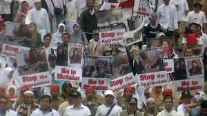 Indonesians protest against Libya airstrikes