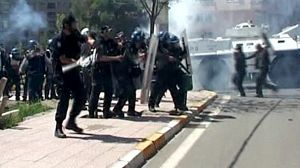 Turkish police shoot protester as Kurds rebel over election bans