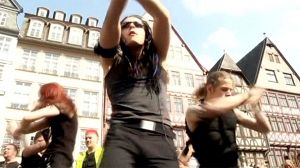 Frankfurt stages a silent protest dance