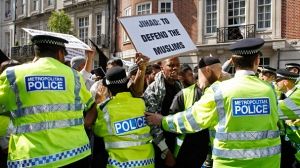 London: pro-bin Laden protest
