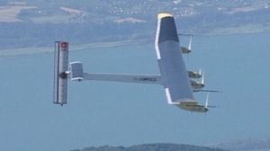 Sun-powered plane takes off