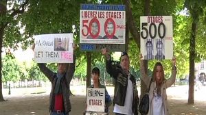 Ceremonies held in France for kidnapped journalists