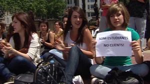 Spanish youth protests go international
