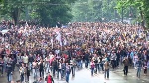 Mass rally against “Bolshevik” Saakashvili