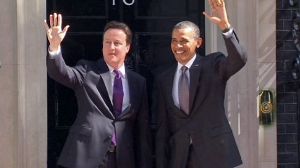 Obama gets down to business in Britain