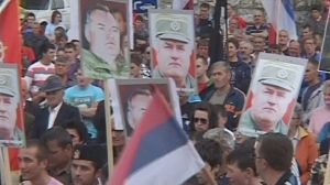 Manifestation contre l’arrestation de Ratko Mladic en Bosnie