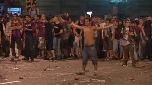 La victoire du Fc Barcelone entachée par de violents affrontements