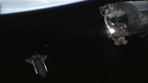 Shuttle Endeavour leaves ISS for the last time