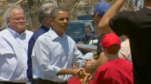Obama visits tornado struck Joplin
