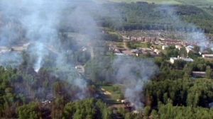 Thousands evacuated after Russian military base blast