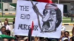 Rebels rejoice at Gaddafi arrest warrant