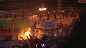 Violence rocks Athens after austerity vote