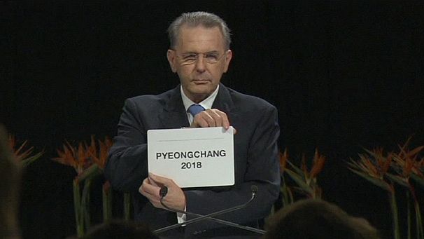 Celebrations in Pyeongchang after the IOC announcement