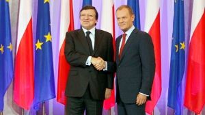 Barroso en Pologne, une semaine après le début de la présidence semestrielle de Varsovie