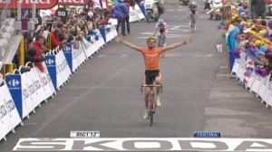 Victoire de Samuel Sanchez dans la première étape de montagne du Tour de France