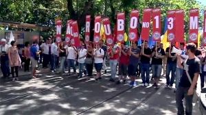 Portuguese austerity tax on bonuses sparks protest