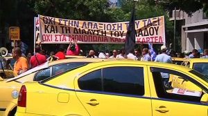 Second day of cab chaos in Athens