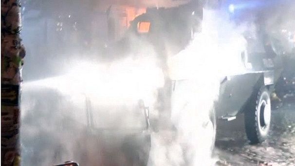 Demonstration and clashes in Hamburg