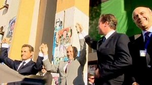 Visite historique de Sarkozy et Cameron en Libye