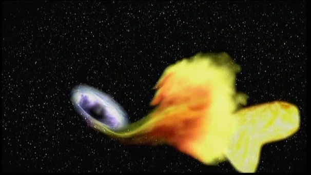 Imagens de um buraco negro a engolir uma estrela