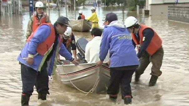 Typhoon brings misery to Japan