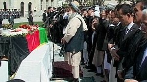 Emotion at Afghan peace negotiator funeral