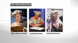 Trois femmes, deux Libériennes et une yéménite, prix Nobel de la paix