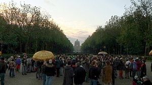 ‘Indignant’ protesters set up camp in Brussels