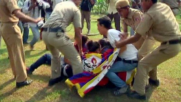 Activists try to enter China’s embassy in Delhi