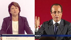 France’s Hollande and Aubry in Socialist run-off
