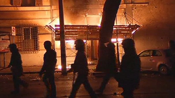 Clashes in Rome during economic injustice demos